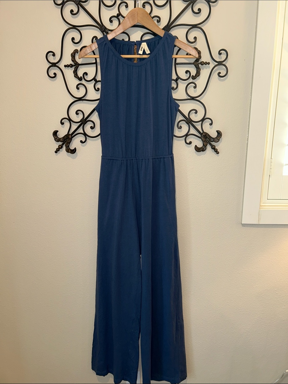 PACT WIDE LEG JUMPSUIT SIZE SMALL BLUE